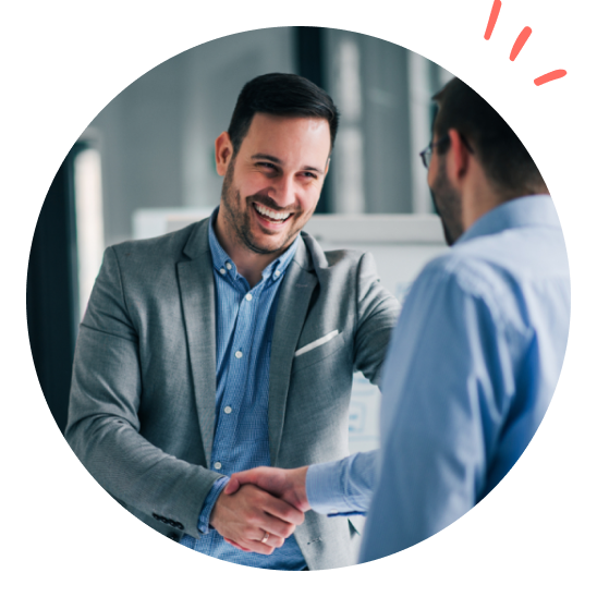 Two men shaking hands