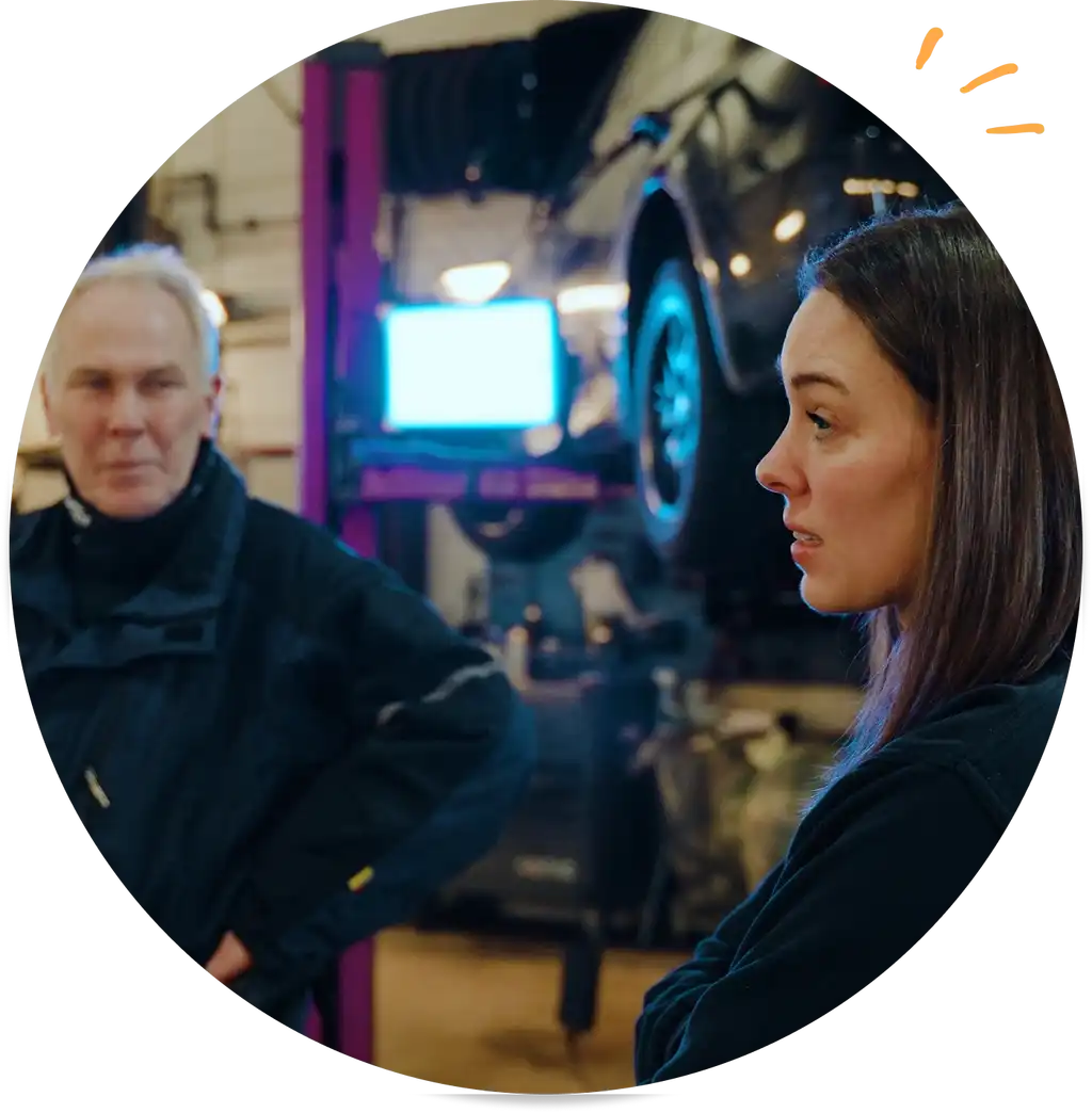 Silje Dueland – daglig leder Dueland Bilservice sammen med pappaen sin